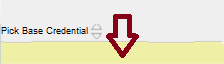 Arrow pointing to space below